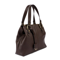Women shoulder bag 004-1g dark chocolate
