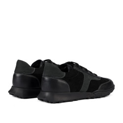 Women sport shoes 6097 black velour combined