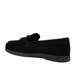 Women loafers, moccasins 6082-1 black velour