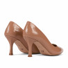 Women stylish, elegant shoes 1359 patent beige