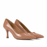 Women stylish, elegant shoes 1359 patent beige
