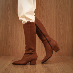 Cizma cu toc dama 1412 biz chocolate lifestyle