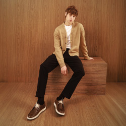 Men casual shoes 992 kaki combined lifestyle