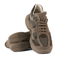 Women sport shoes 6102 sand velour combined