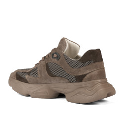 Women sport shoes 6102 sand velour combined