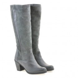Women knee boots 3277 gray combined
