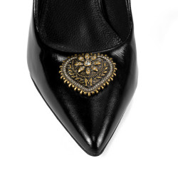 Women stylish, elegant shoes 1364 patent black