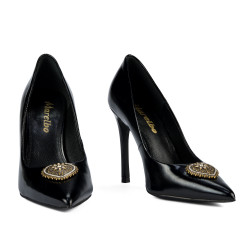 Women stylish, elegant shoes 1364 patent black