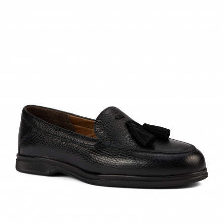Women loafers, moccasins 6096 biz black
