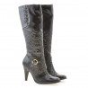 Women knee boots 1109 crep patent cafe 