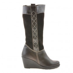 Women knee boots 3221 cafe combined