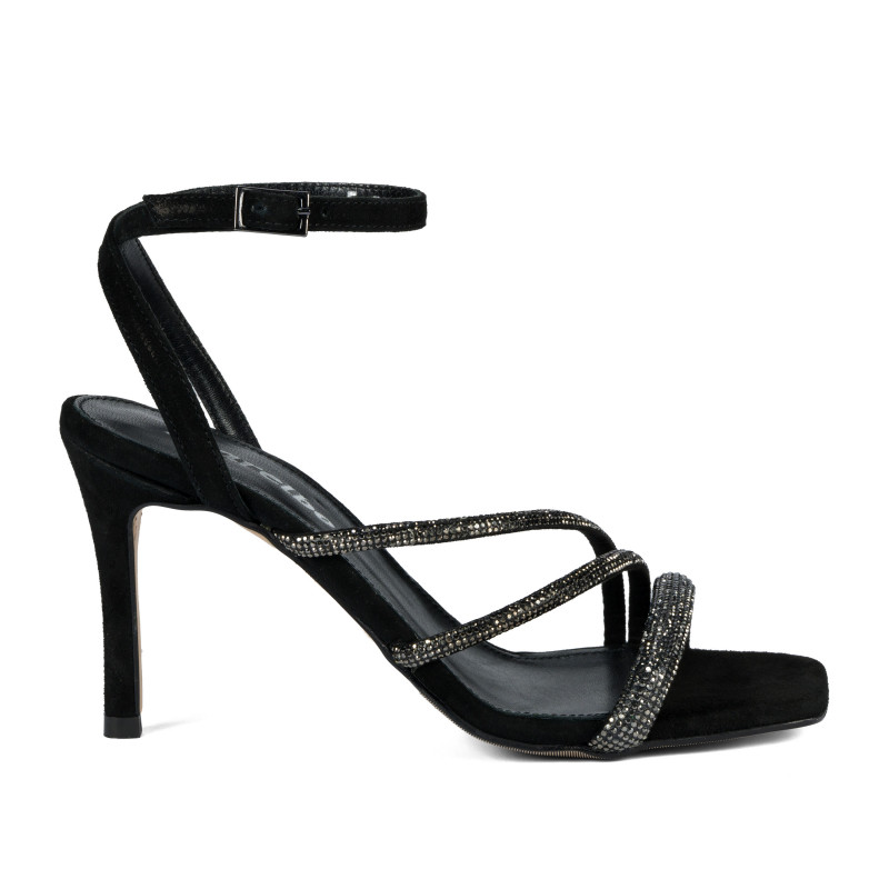 Women sandals 1337 black velour combined