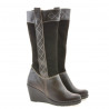 Women knee boots 3221 cafe combined