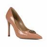 Women stylish, elegant shoes 1364 patent beige