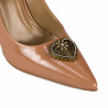 Women stylish, elegant shoes 1364 patent beige