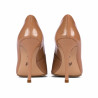 Women stylish, elegant shoes 1364 patent beige