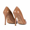 Women stylish, elegant shoes 1364 patent beige