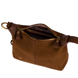 Women hand bag 037-1g camoscio brown