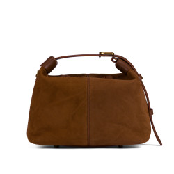 Women hand bag 037-1g camoscio brown