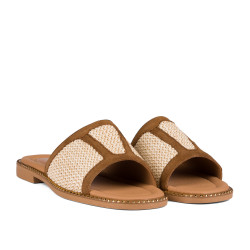 Women sandals 5128 beige combined