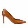 Women stylish, elegant shoes 1325 brown cognac