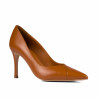 Women stylish, elegant shoes 1325 brown cognac