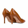 Women stylish, elegant shoes 1325 brown cognac