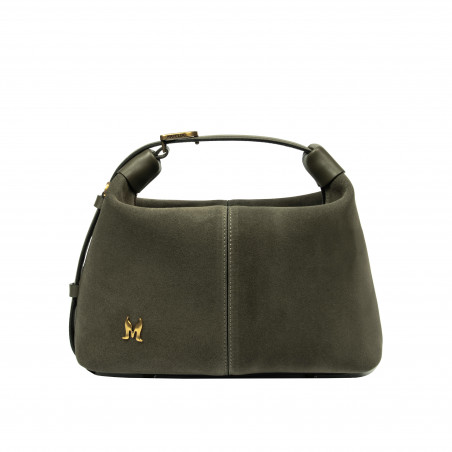 Women hand bag 037-1g suede olive