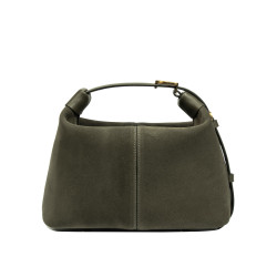Women hand bag 037-1g suede olive