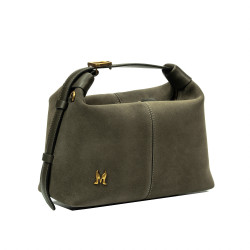 Women hand bag 037-1g suede olive