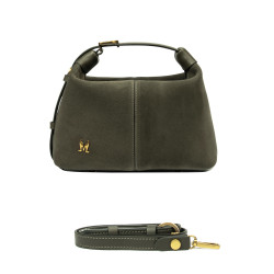 Women hand bag 037-1g suede olive