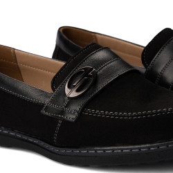 Women loafers, moccasins 6100 bufo black combined