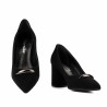 Women stylish, elegant shoes 1361 black velour