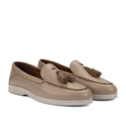 Women loafers, moccasins 6096 biz cappuccino