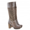 Women knee boots 3234 cappuccino
