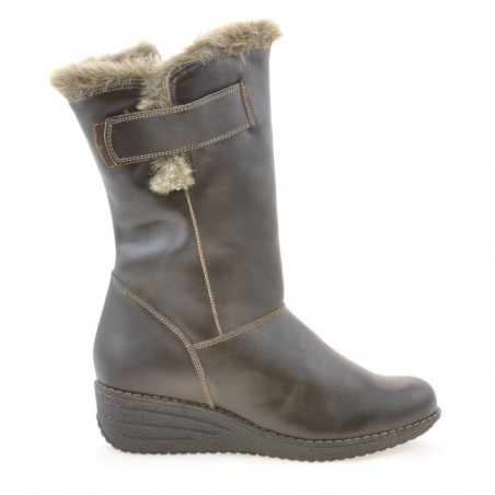 Women knee boots 3246 cafe