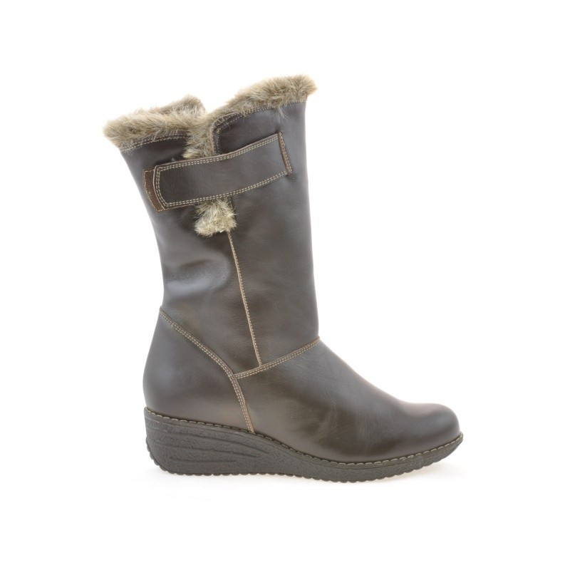 Women knee boots 3246 cafe