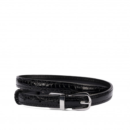 Women belt 45-1mc bicolored black+croco black