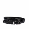 Women belt 45-1mc bicolored black+croco black