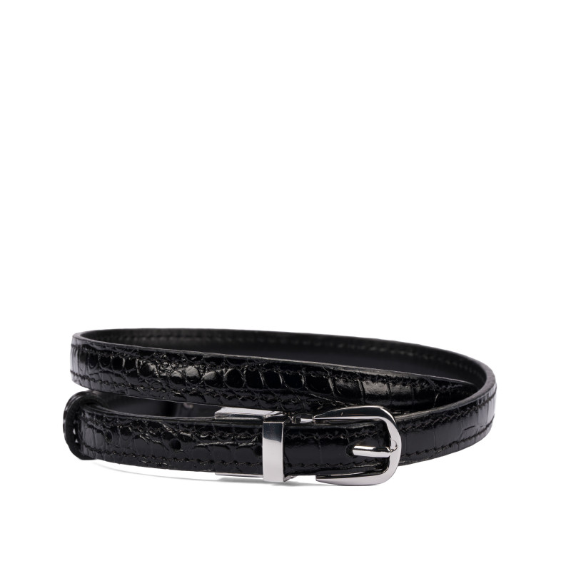 Women belt 45-1mc bicolored black+croco black