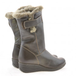 Women knee boots 3246 cafe