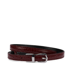 Women belt 45-1mc bicolored black+croco bordo