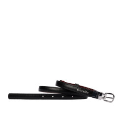 Women belt 45-1mc bicolored black+croco bordo