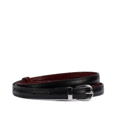 Women belt 45-1mc bicolored black+croco bordo
