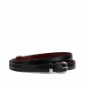 Women belt 45-1mc bicolored black+croco bordo