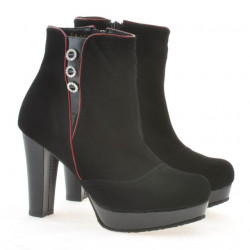 Women boots 1138 black antilopa combined
