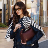 Women hand bag 037-1g burgundy lifestyle