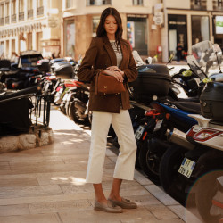 Women loafers, moccasins 6096 biz cappuccino lifestyle