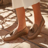 Women loafers, moccasins 6096 biz cappuccino lifestyle