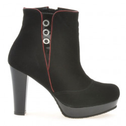 Women boots 1138 black antilopa combined